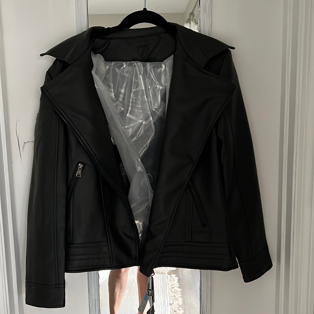 Genuine black leather jacket